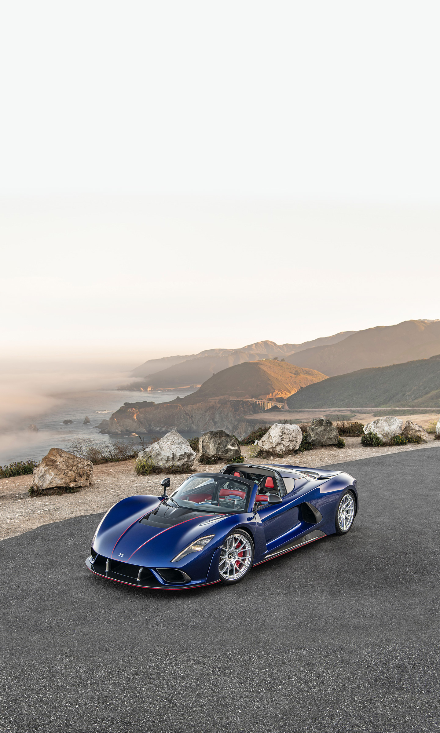 Download 2023 Hennessey Venom F5 Roadster - Front Three-Quarter HD Phone Wallpaper 1440x2400 #21