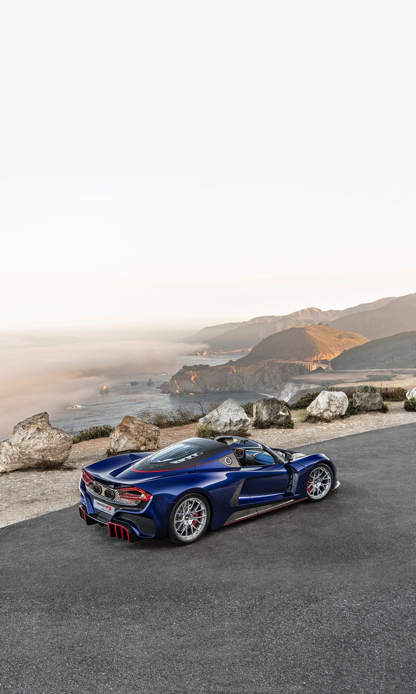 Download 2023 Hennessey Venom F5 Roadster - Rear Three-Quarter HD Phone Wallpaper 1440x2400 #25