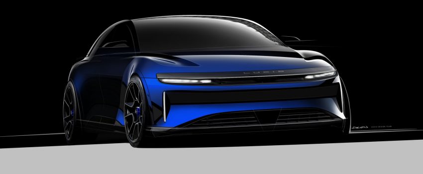 2023 Lucid Air Sapphire - Design Sketch Wallpaper 850x351 #37