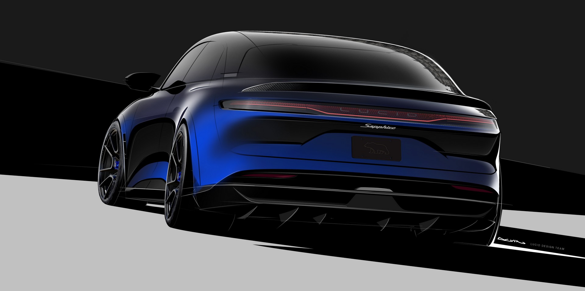 Download 2023 Lucid Air Sapphire - Design Sketch HD Wallpaper 1920x955 #38
