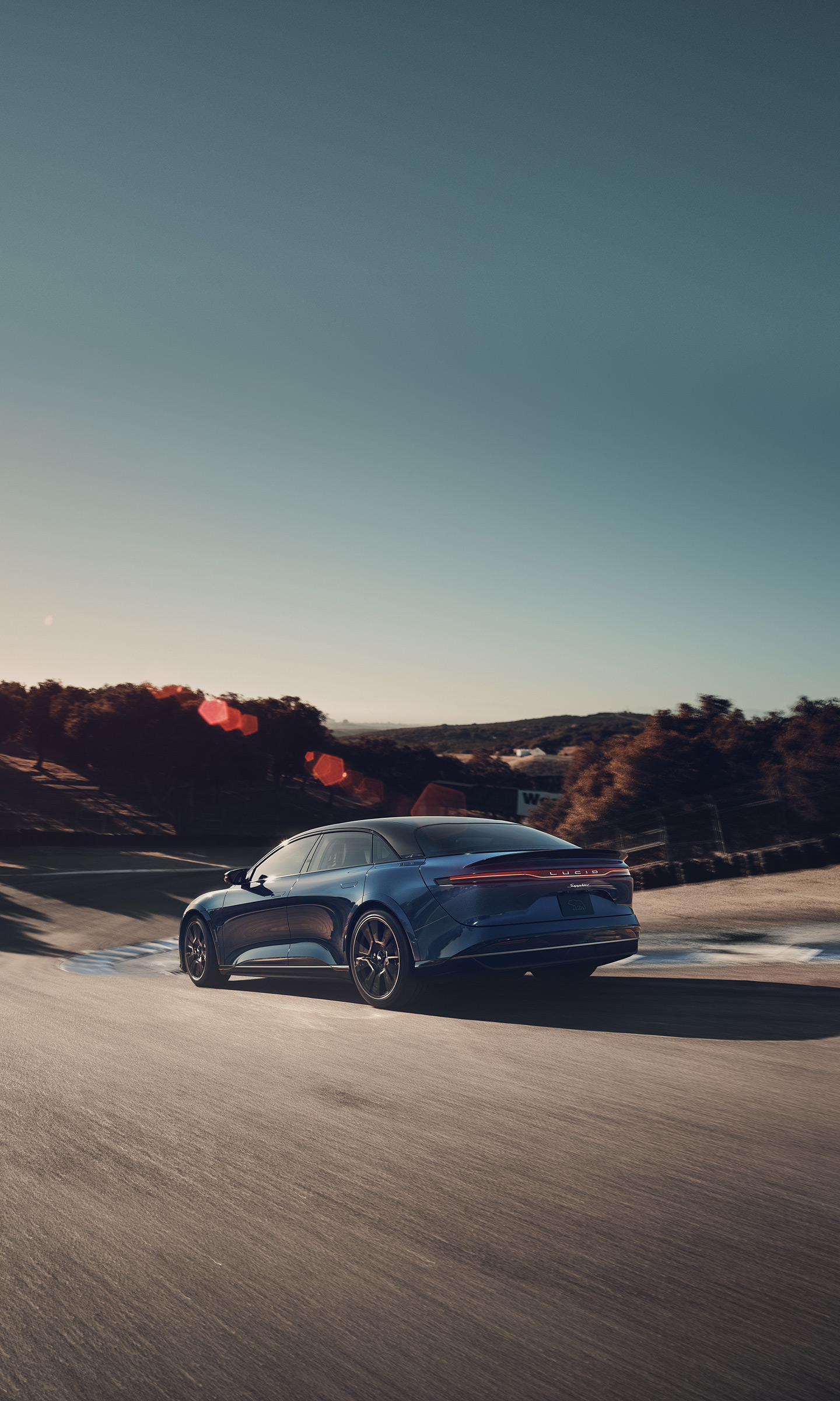 Download 2023 Lucid Air Sapphire - Rear Three-Quarter HD Phone Wallpaper 1440x2400 #8