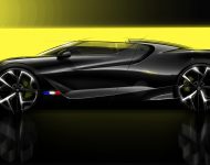 2024 Bugatti W16 Mistral - Design Sketch Wallpaper 190x150