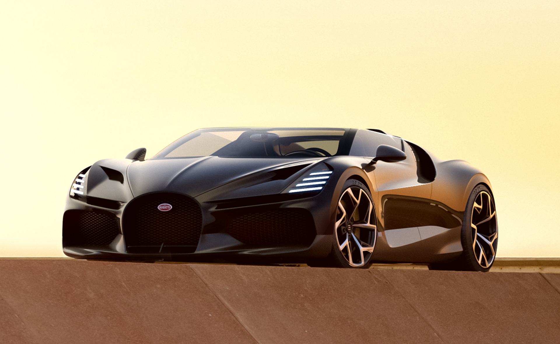 Download 2024 Bugatti W16 Mistral - Front Three-Quarter HD Wallpaper 1920x1181 #11