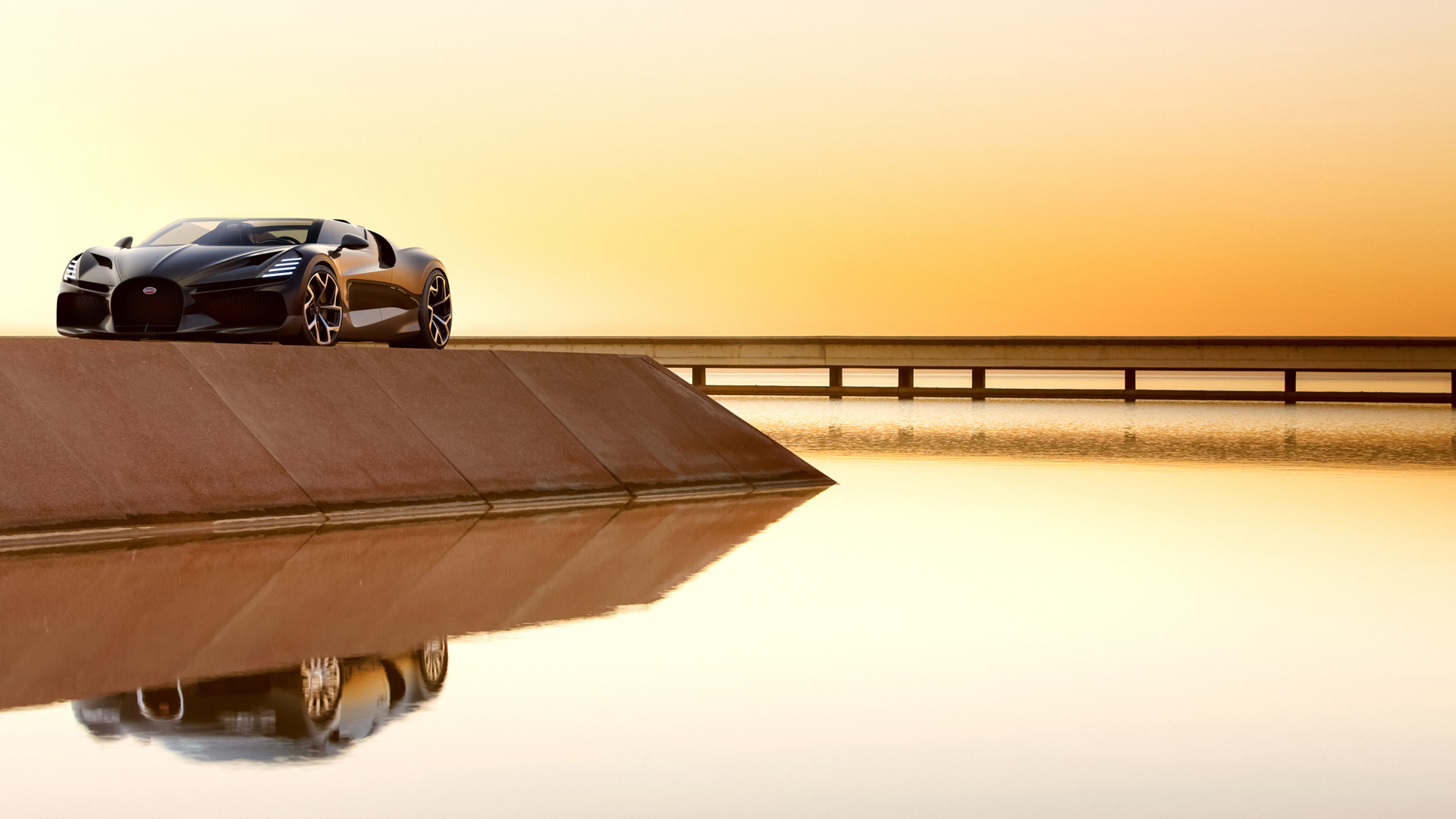 Download 2024 Bugatti W16 Mistral - Front Three-Quarter HD Wallpaper 1920x1080 #12