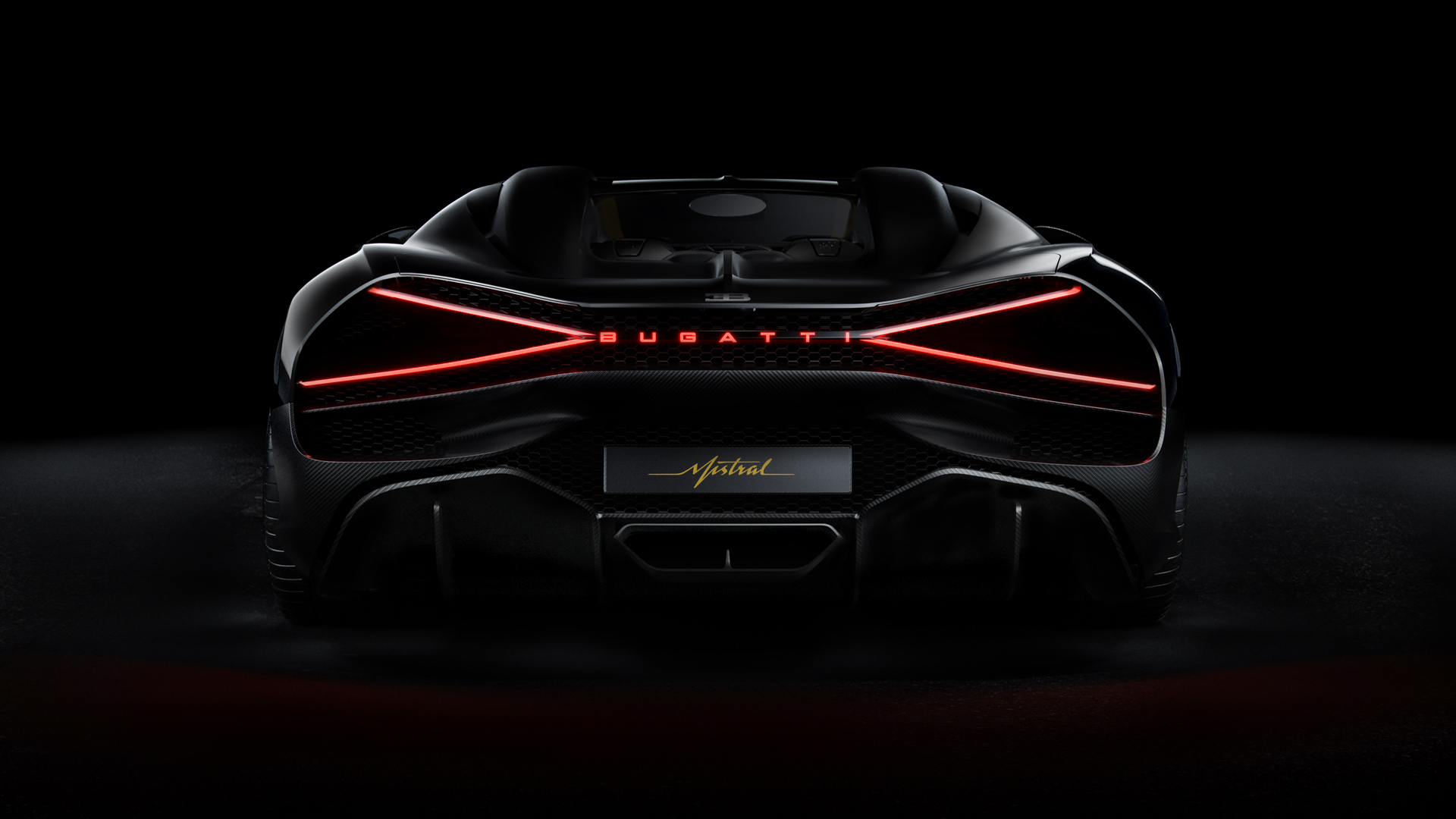 Download 2024 Bugatti W16 Mistral - Rear HD Wallpaper 1920x1080 #20