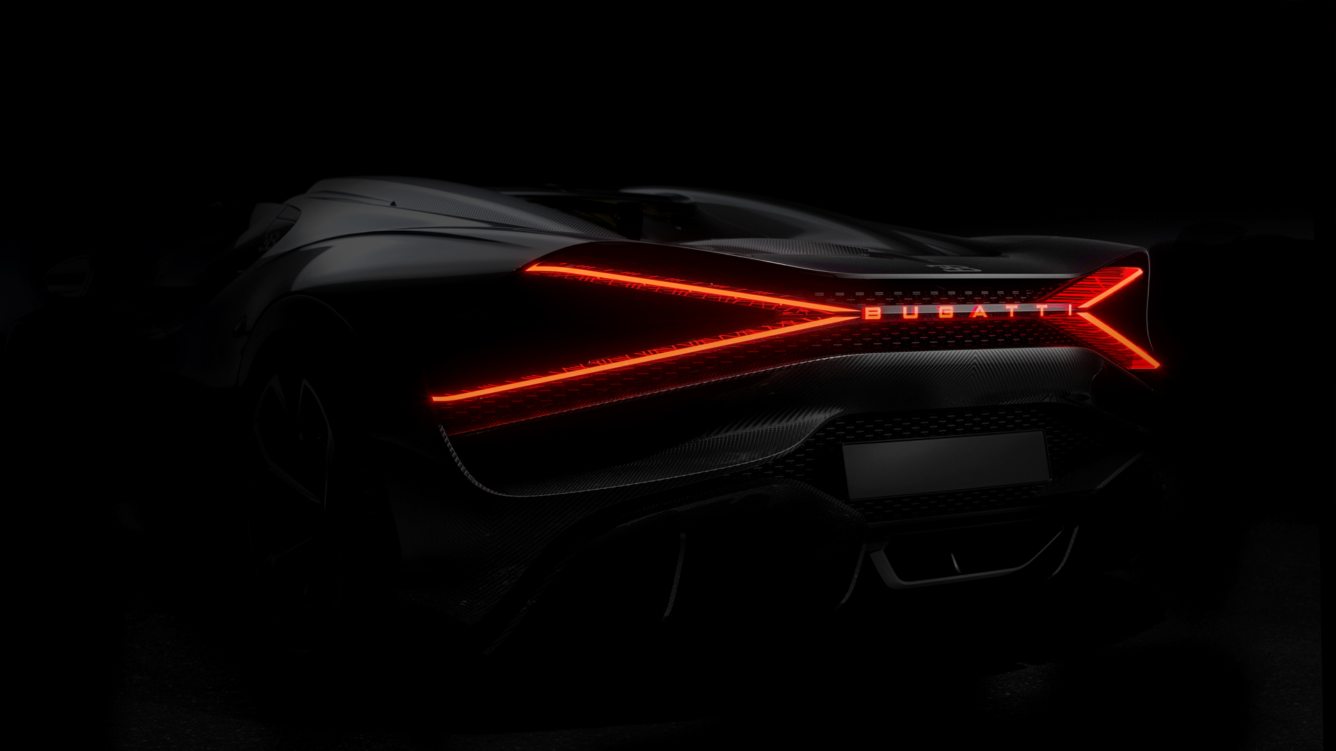 Download 2024 Bugatti W16 Mistral - Tail Light HD Wallpaper 1920x1080 #23